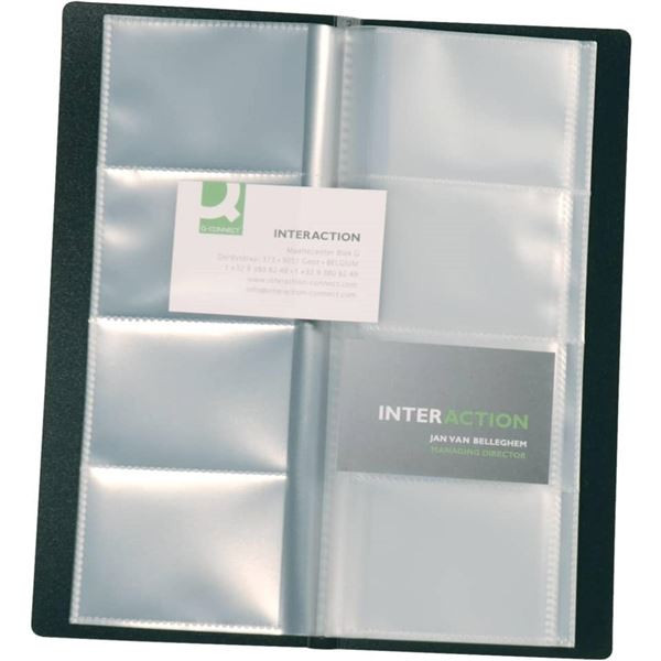 Vizitkář Q-Connect PVC, na 160 vizitek, černý