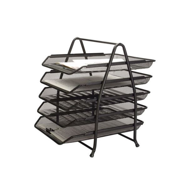 Drátěné zásuvky Q-Connect A4, černé, 5 ks