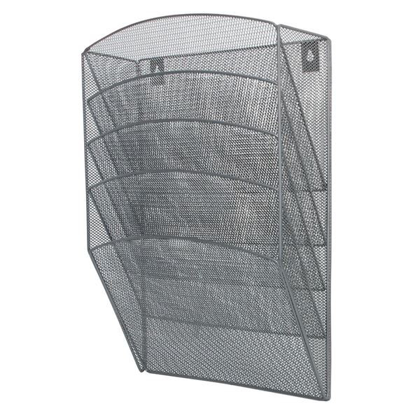 Drátěný odkladač Q-Connect, 5 zásuvek, stříbrný