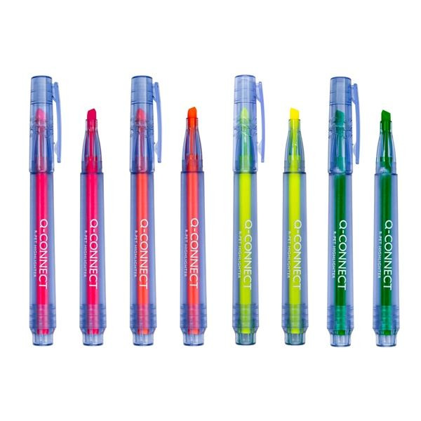 Zvýrazňovač Q-Connect Eco PET - sada 4x3 barvy