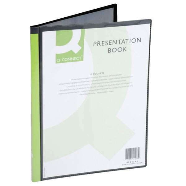 Katalogová kniha Q-Connect - A4,10 kapes,černá,1ks