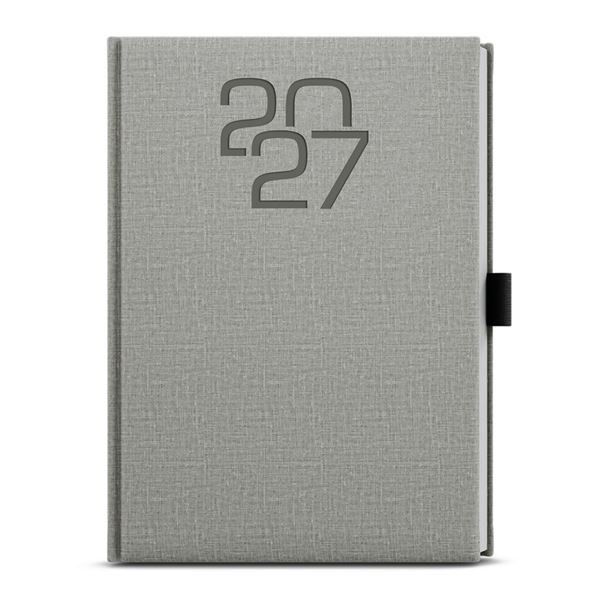 Týdenní diář 2027 Fabric - A5, šedý