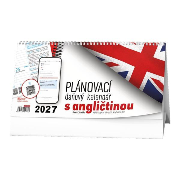 Stolní kalendář 2027 Daňový s angličtinou