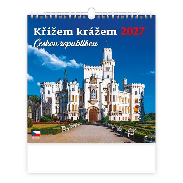 Nástěnný kalendář 2027 Křížem krážem Českou republ