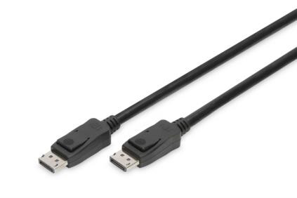DIGITUS Připojovací kabel DisplayPort, DP M / M, 1,0 m, Ultra HD 8K, verze 1.3 / 1.4, bl