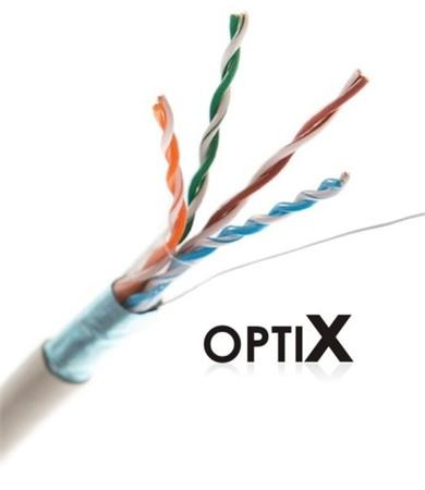 OPTIX FTP kabel (drát) Cat5e LSZH, 4páry bal.305m Premium AWG24 (0,51mm), oranžový