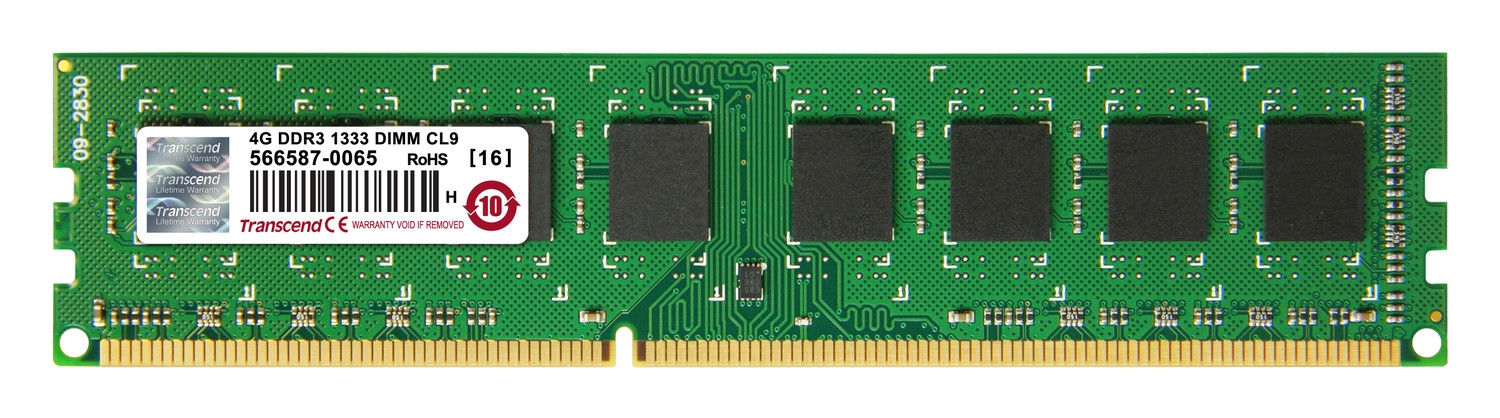 Transcend paměť 4GB DDR3 1333 U-DIMM (JetRam) 2Rx8 CL9