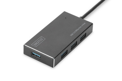 DIGITUS Hub USB 3.0, 7 portů vč. Napájecí zdroj 5V / 3,5A Hliníkový kryt
