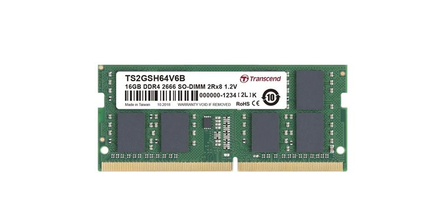Transcend paměť 16GB SODIMM DDR4 2666 2Rx8 CL19