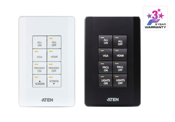 ATEN Control System - 8-button Keypad (US, 1 Gang)