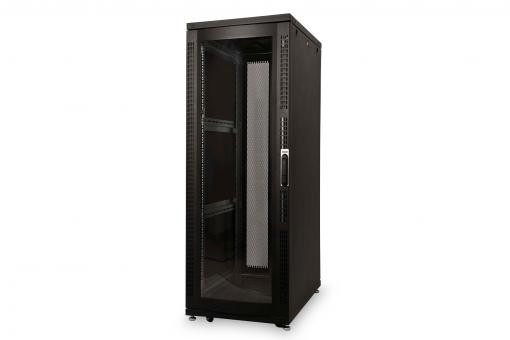 Digitus 36U serverový stojan, Unique Series, ocelové přední dveře 1785x600x1000 mm s plexi sklem, černé (RAL 9005)