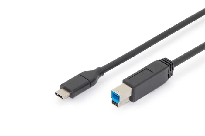 Ednet Připojovací kabel USB typu C, typ C na B M/M, 1,8m, 3A, 5GB, verze 3.0, bl