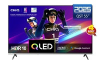 CHiQ U55QST TV 55", UHD, QLED, ultratenká, Google TV, DLG 120 Hz, Dolby Audio, Frameless, metalická