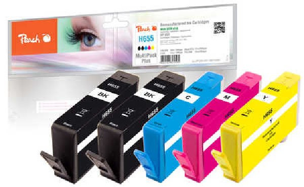 PEACH kompatibilní cartridge HP No 655 MultiPack Plus, 2xbk, c, m, y, 2x19ml, 3x12ml