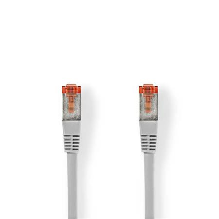 Nedis CCGB85221GY100 - Síťový Kabel Cat 6 S / FTP | RJ45 (8P8C) Zástrčka - RJ45 (8P8C) Zástrčka | 10 m | Šedá barva