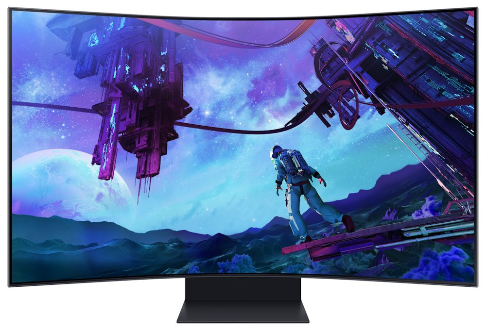 Samsung Odyssey Ark G97NC 55" /Prohnutý/3840x2160/16:9/VA/1ms/165Hz/Jack/HDMI/DP/USB/LAN/WiFi/BT/PIVOT/VESA/Repro