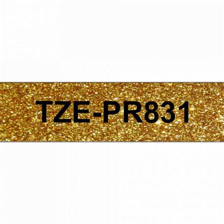 Brother - TZe-PR831 černá / zlatá (12mm, 8m,)