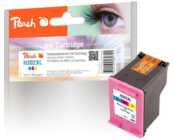 PEACH kompatibilní cartridge HP F6U67A, No 302, color, XL