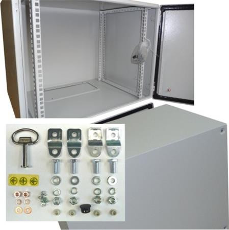 OCRACK 19" venkovní rozvaděč IP55 6U-400mm plechové dveře