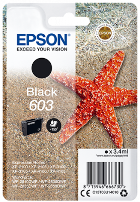 EPSON cartridge T03U1 black (hvězdice)