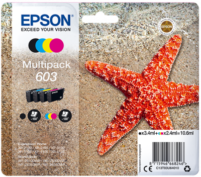 EPSON cartridge T03U640 (black/cyan/magenta/yellow) multipack (hvězdice)