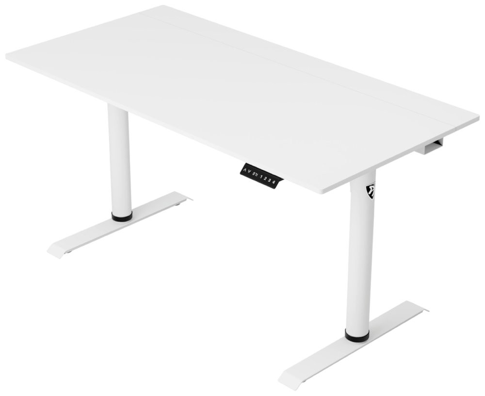 AROZZI herní stůl ARENA NORDICO White/ motorizovaný/ barva deska bílá, nohy bílé/ šíře 140cm/ výška 71-115 cm