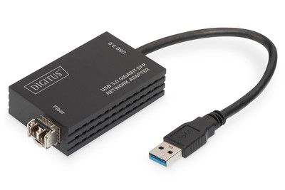 DIGITUS Síťový adaptér USB3.0 Gigabit SFP (vyžaduje modul SFP)