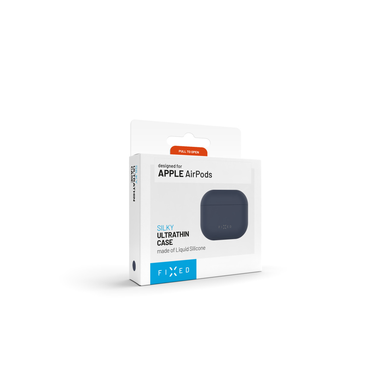Ultratenké silikonové pouzdro FIXED Silky pro Apple Airpods, modré