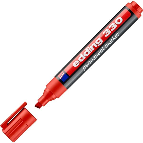 Permanentní popisovač Edding 330, červený