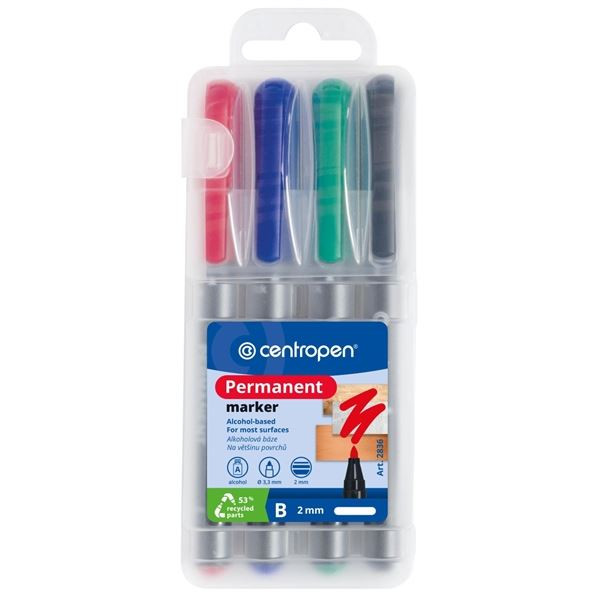 Permanentní popisovač Centropen 2836, sada 4 barev