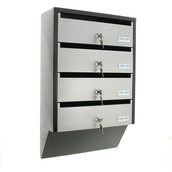 Poštovní schránka Depot 4 - stříbrná/černá