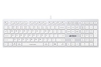 A4tech Klávesnice FX50, kancelářská nízkoprofilová klávesnice, CZ, bílá