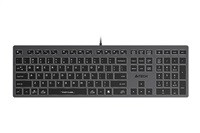 A4tech Klávesnice FX60, Podsvícená bílá, USB, CZ, šedá