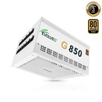 EVOLVEO G850, zdroj 850W, 80+ GOLD, ATX 3.1, aPFC, 140 mm ventilátor, plně modulární, záruka 3 roky, bílý
