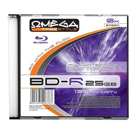 PLATINET FREESTYLE BD-R BLU-RAY 25GB 6X PRINT FF SLIM*1 [40878]