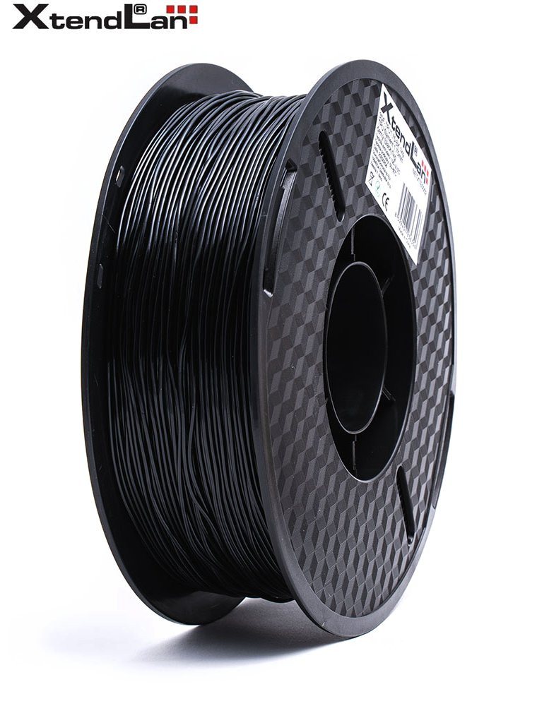 XtendLAN TPU filament 1,75mm průhledný černý 1kg