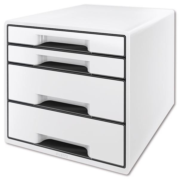 Zásuvkový box Leitz B&W, 4 zásuvky, bílá