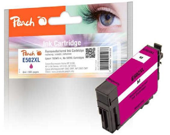 PEACH kompatibilní cartridge Epson T02W3, No 502XL purpurová, 8ml