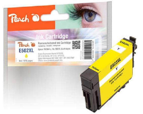 PEACH kompatibilní cartridge Epson T02W4, No 502XL žlutá, 8ml