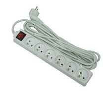 PremiumCord prodlužovací přívod 230V, 10m, 6zásuvek+vypínač