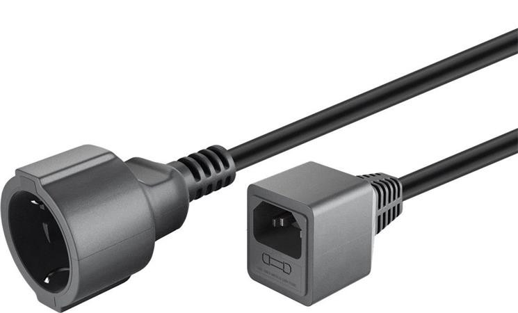PremiumCord Prodlužovací přívod 230V s EURO konektorem C14 (IEC connection) , 20cm