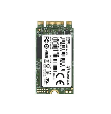 TRANSCEND MTS400I 32GB Industrial SSD disk M.2 2242, SATA III 6Gb/s (MLC), 280MB/s R, 50MB/s W