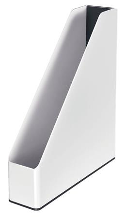 LEITZ Stojan na časopisy dvoubarevný  WOW, bílá/černá