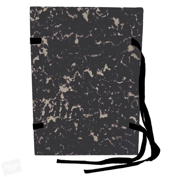 Spis.desky mramorované HITOFFICE A4 černé, 25 ks