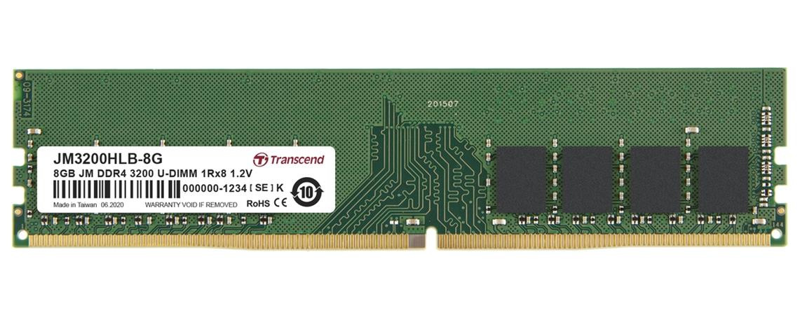 Transcend paměť 8GB DDR4 3200 U-DIMM (JetRam) 1Rx8 CL22