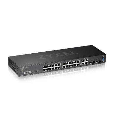 Zyxel GS2220-28, 28-port Managed Layer2+ Gigabit Ethernet switch, 24x Gigabit metal + 4x Gigabit dual personality (RJ45/