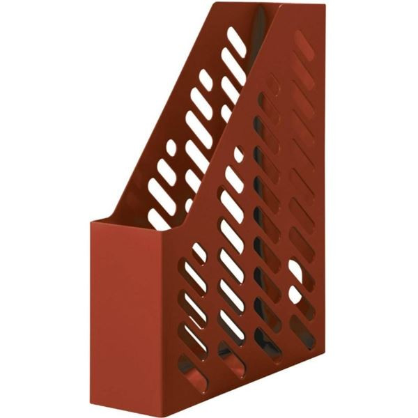 Stojan na časopisy KLASSIK, plastový, červený