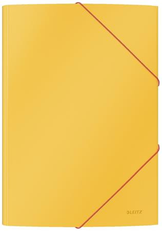LEITZ Desky  Cosy hebké se 3 chlopněmi a gumičkou, kartonové teplá žlutá