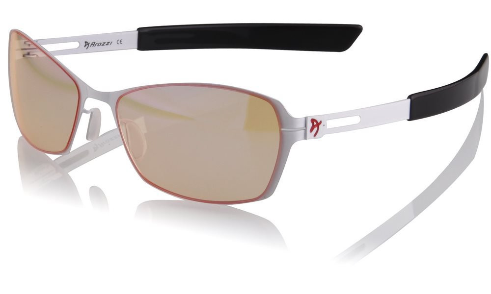 AROZZI herní brýle VISIONE VX-500 White/ bíločerné obroučky/ jantarová skla