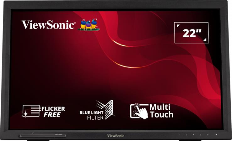 Viewsonic TD2223 - 22" TN FHD 1920x1080/10 bodový dotykový displej/5ms/250cd/75Hz/D-SUB/HDMI/DVI/3xUSB/Repro/VESA